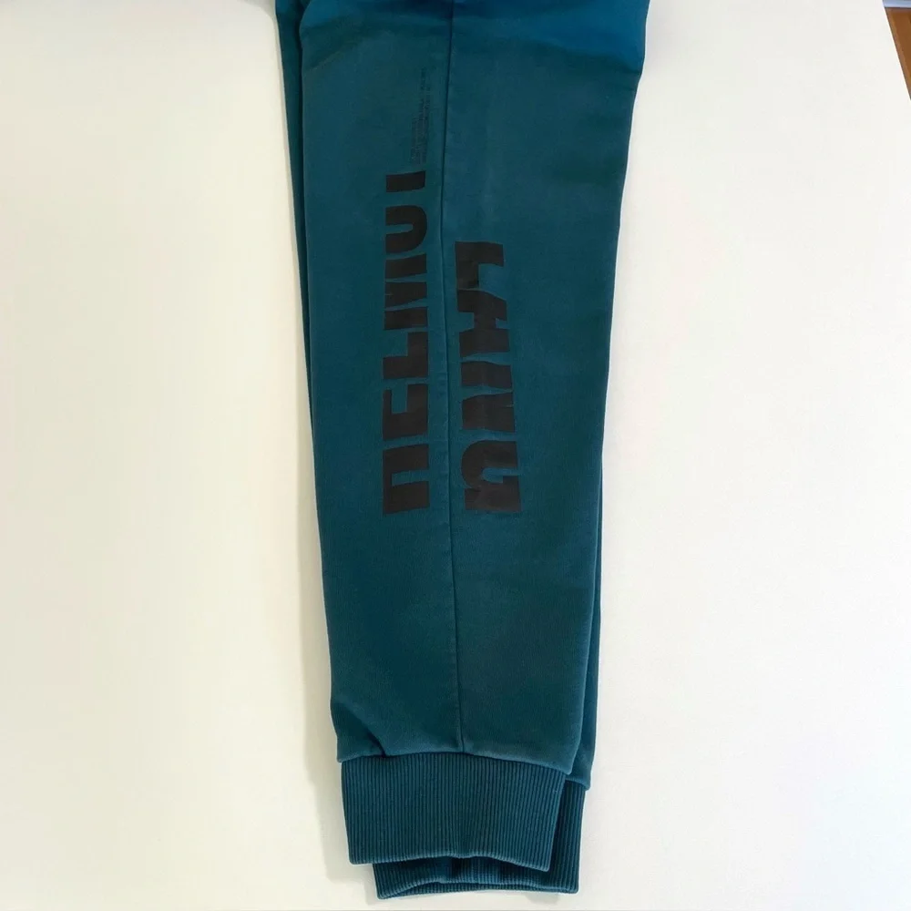 Helmut Lang Slim Logo Jogger Pant Drawstring Sweatpants Neptune Teal Small
